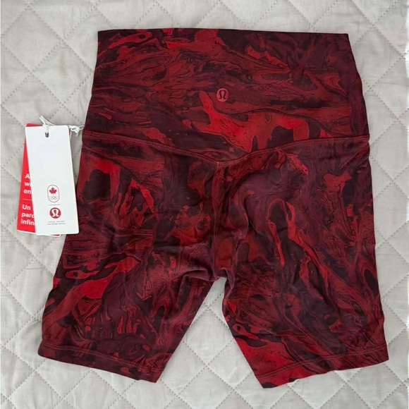 Lululemon Team Canada Align Marble Metamorphosis Shorts High Rise Size 4 Sz 5